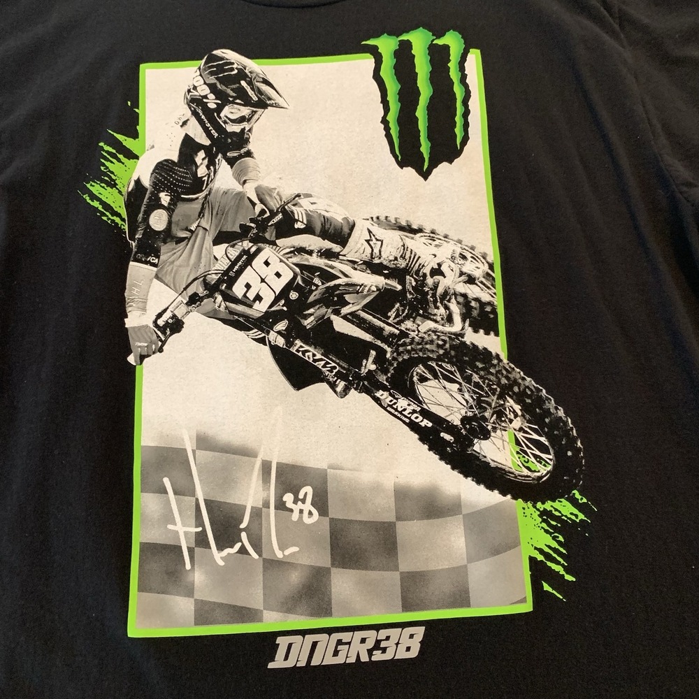 Monster Energy Shirt Mens 2XL Black DNGR38 (Danger Boy Haiden Deegan) Motocross